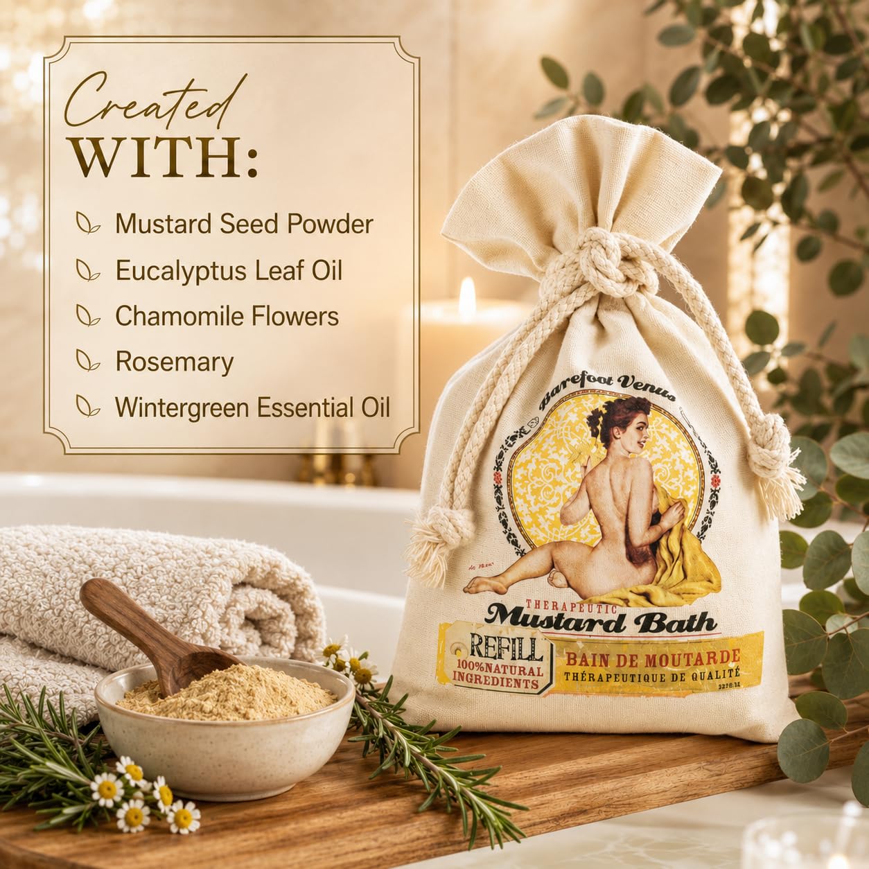 Mustard Bath 1KG Refill | Bath Soak