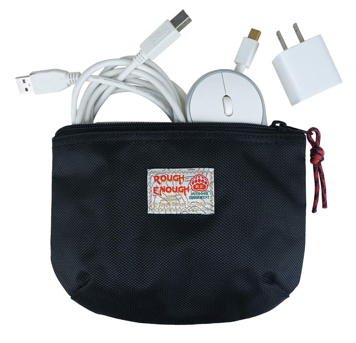 Rough Enough Small Tech Storage Pouch EDC Travel Cable Organizer