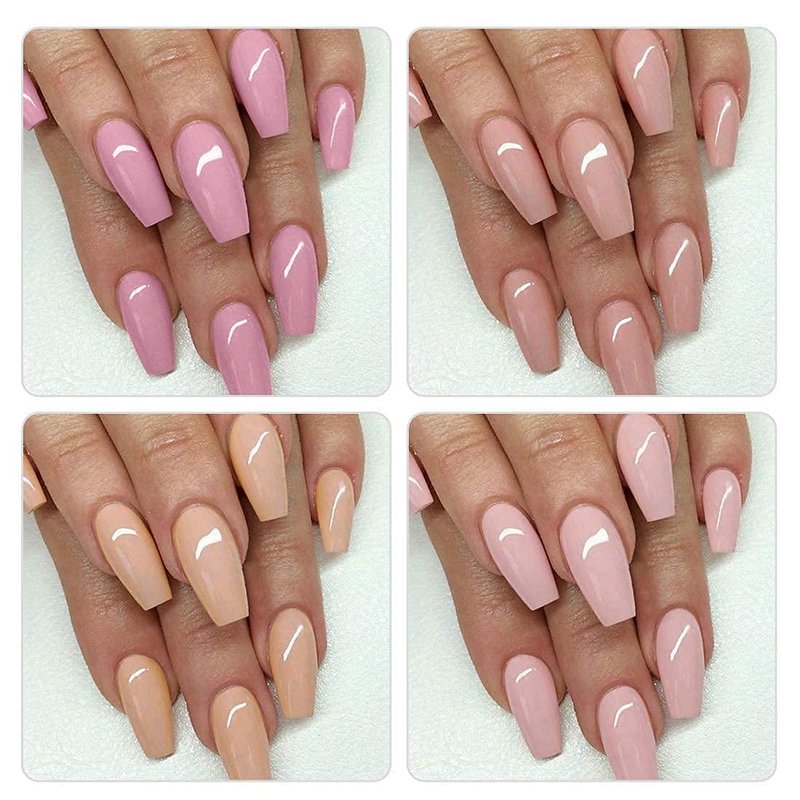 AIMEILI Hema-Free No Wipe Top & Base Coat Set | Natural Sheer Pink Gel Color