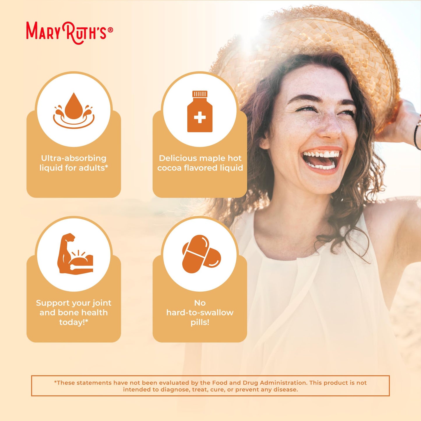 MaryRuth's Vegan Collagen Booster Liposomal | Sugar Free | Liquid Collagen Booster with Vitamin C | 250mg Amino Acids | Skin Care & Joint Support Supplement | Vegan | Non-GMO | Gluten Free | 7.6 Fl Oz