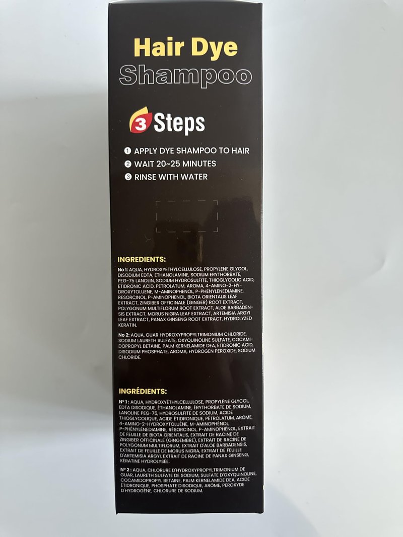 IIIMEIDU Dark Brown Hair Dye Shampoo for Gray Hair, Semi Permanent Hair Color Shampoo for Women Men, Grey Coverage 500ml