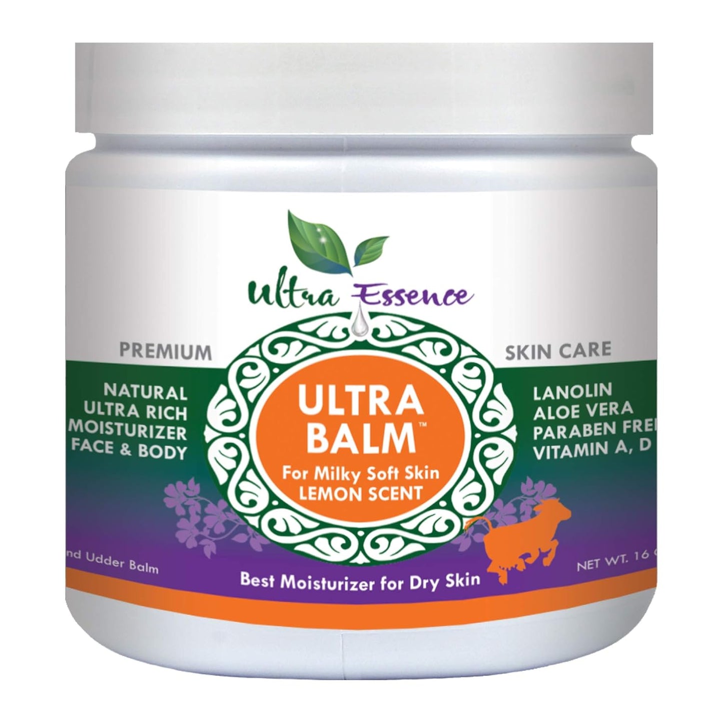 Daily Moisturizer for Dry, Itchy Skin | 16 oz with Aloe Vera, Vitamins A, D & E, Lanolin - Soothes Psoriasis & Eczema