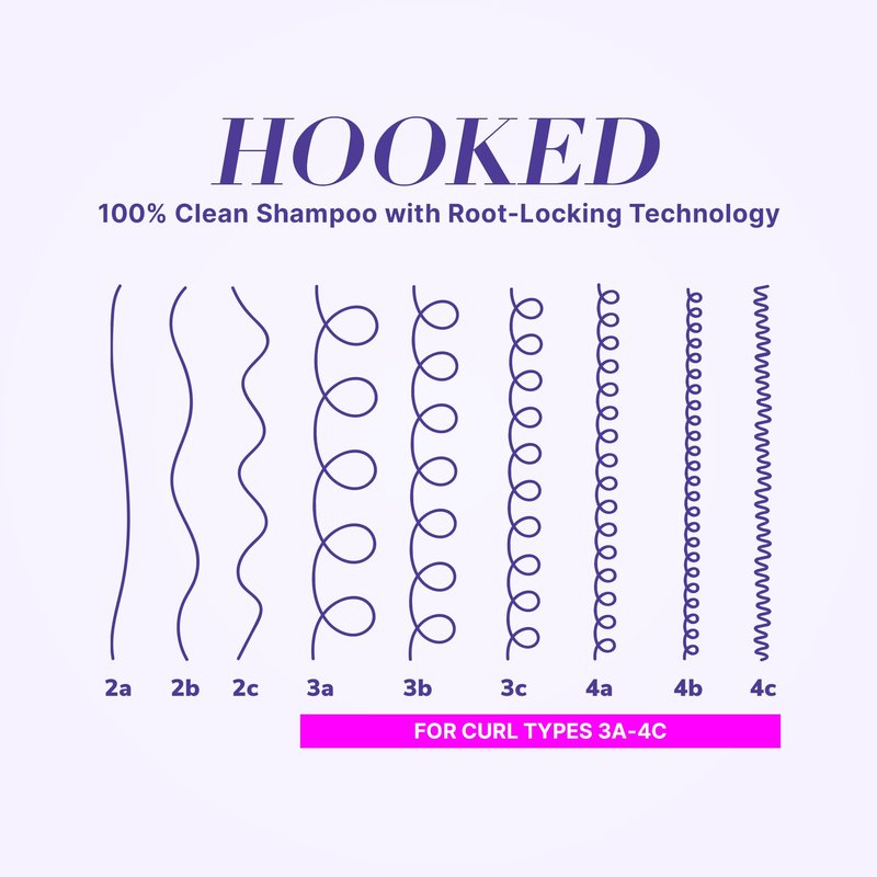 COLOR WOW Curl Wow Hooked 100% Clean Shampoo with Root-Locking Technology – Rich-lathering, sulfate-free formula leaves no residues + helps anchor hair to stop shedding