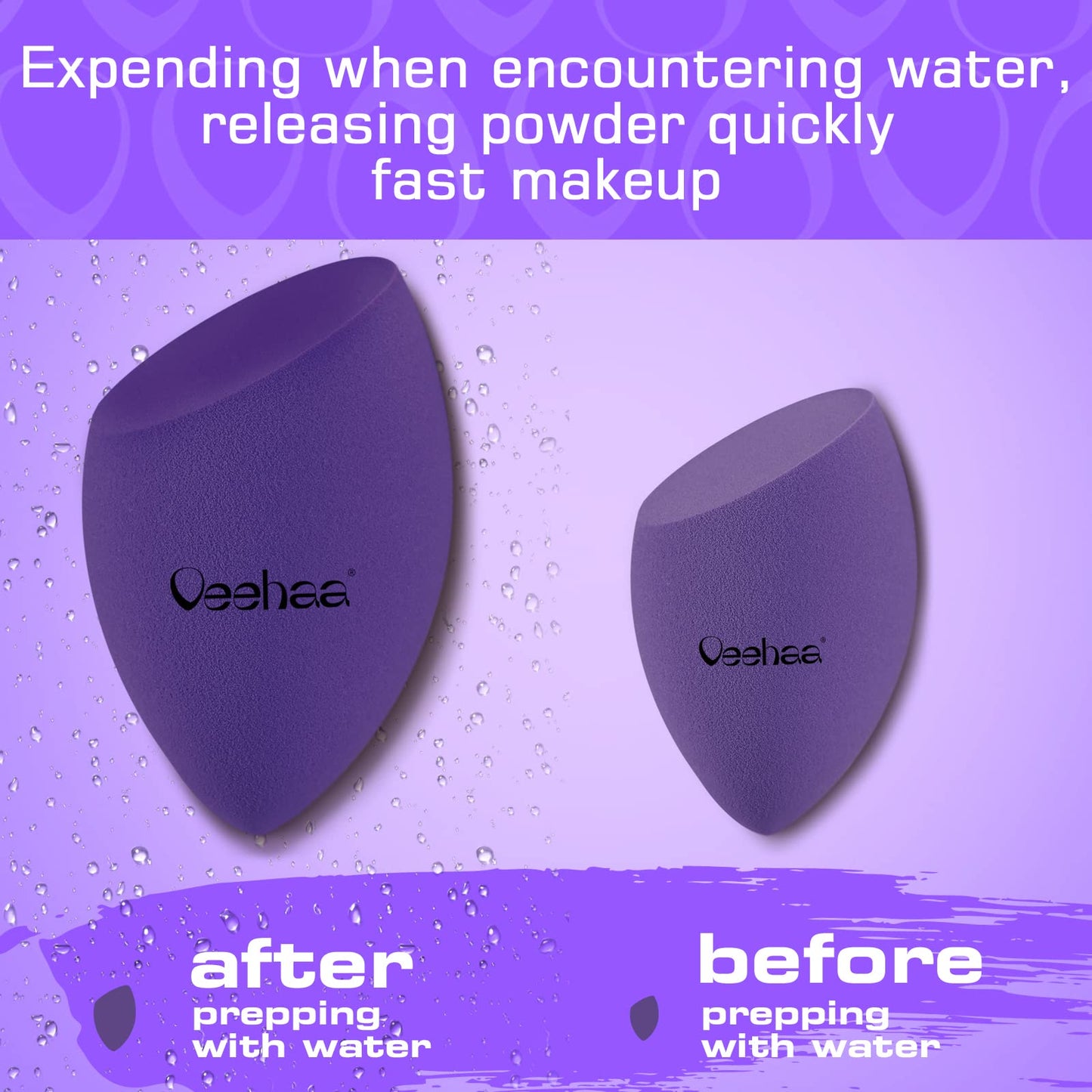 Veehaa 16PCS Makeup Sponge Set, Latex Free Makeup Blender for foundation, Makeup Sponges egg shaped, Makeup Sponges for all areas…