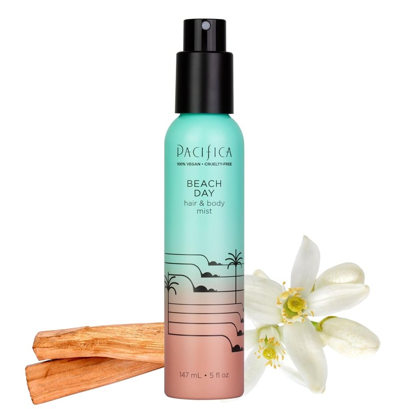 Pacifica Beach Day Hair Mist & Body Spray for Women - Bergamot, Orange Flower, Sandalwood, Amber, Musk | Alcohol-Free, Vegan, 5 oz
