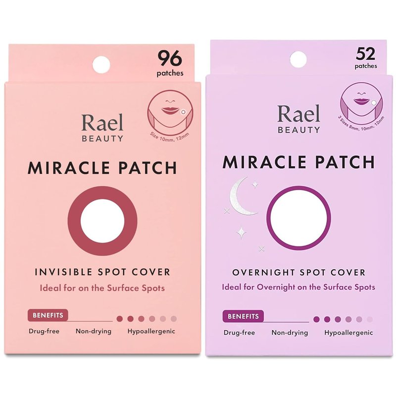 Rael Day & Night Miracle Bundle - Invisible Spot Covers & Overnight Treatment | 96 & 52 Count