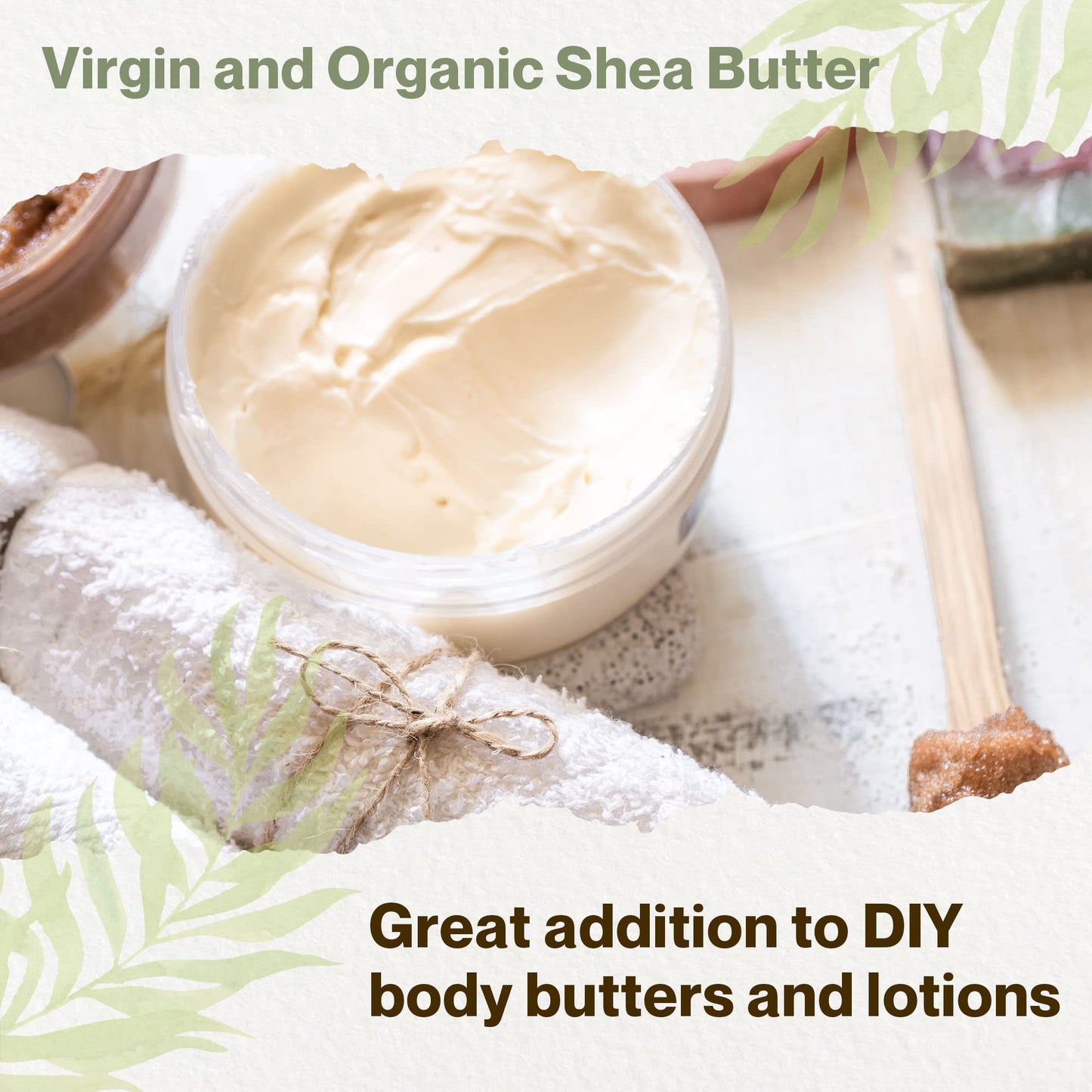 uh*Roh*Muh Shea Butter (Virgin) (Organic - USDA Certified) (Ghana) (Net Wt:0.8Kg/1.7lb) (Pack of 1)