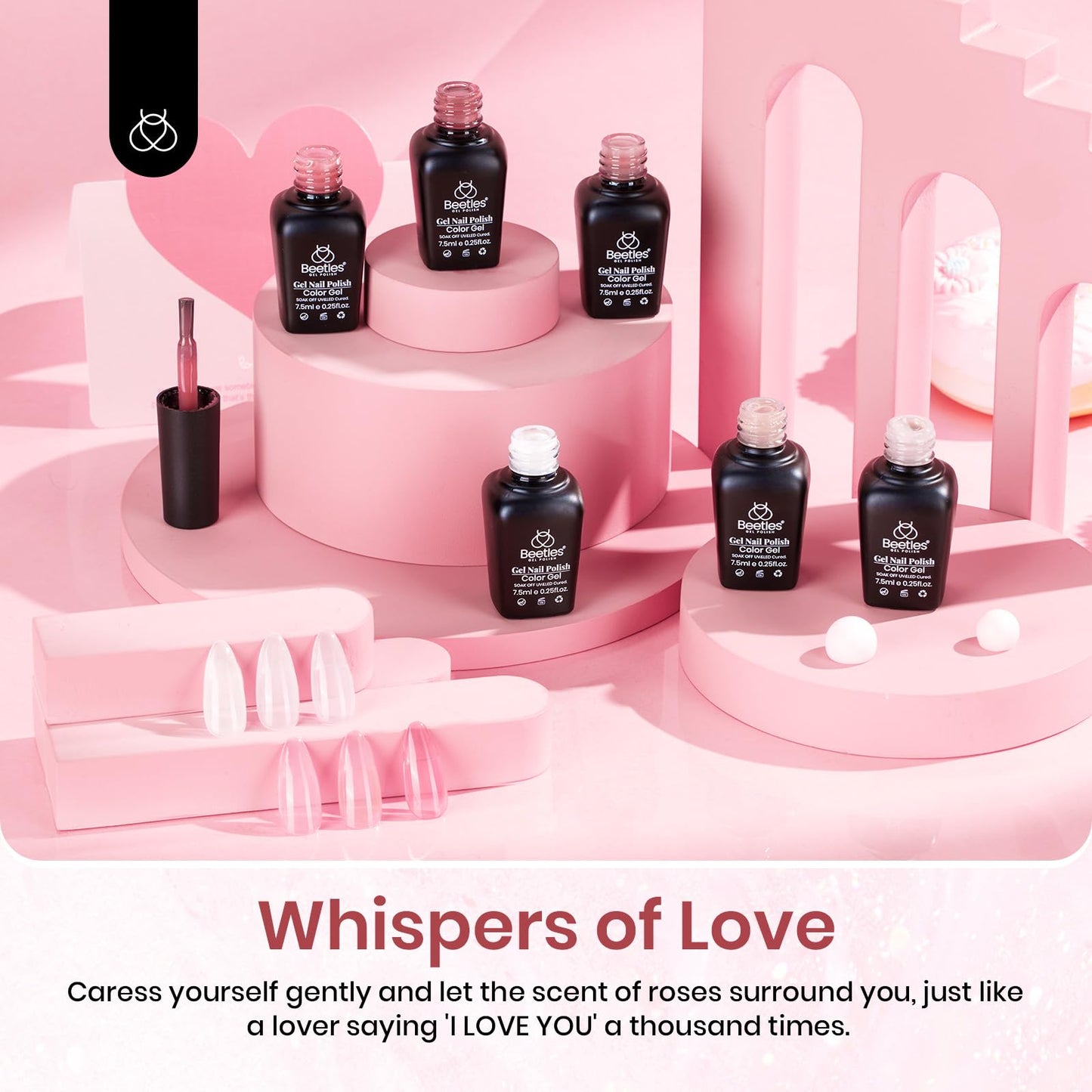 Beetles Jelly Gel Nail Polish Set 6 Colors with Uv Nail Lamp for Gel Nails Mini LED Nail Light with Clamp for Manicure Dryer Curing Lamp Salon DIY at Home