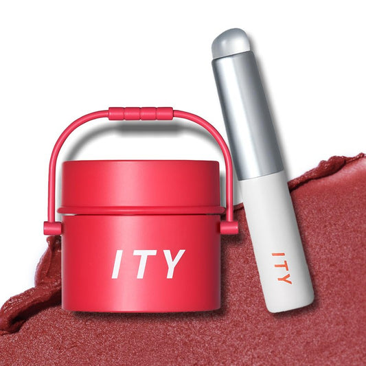 ITY Velvet Matte Finish Lip Stain-Mousse Textured Lip Clay, Red Shade, Conceals Lip Lines, Rich Pigment Lip Tint Lipsticks, 0.14 oz (4g) in Ruby