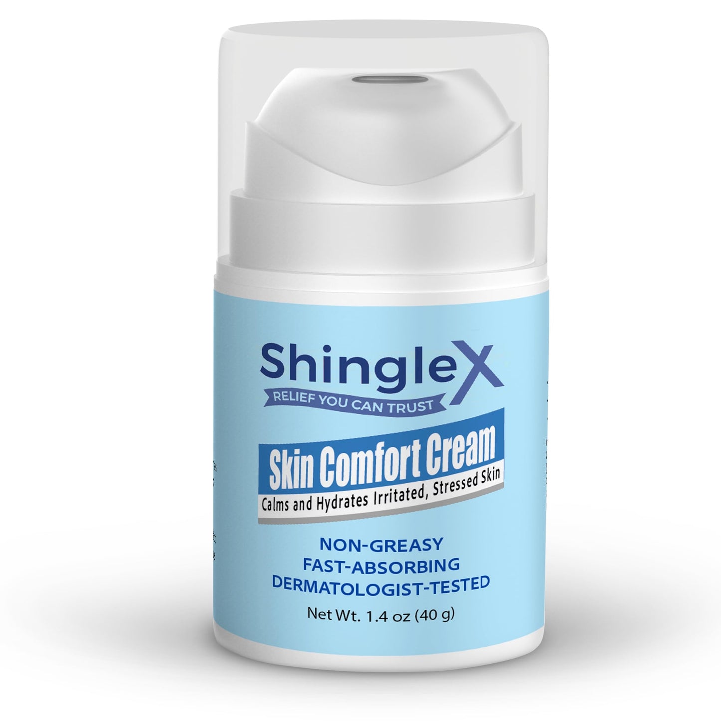 ShingleX Moisturizing Skin Cream with Colloidal Oatmeal & Safflower Seed Oil | Fast-Absorbing Daily Face & Body Moisturizer for Dry, Sensitive Skin | Fragrance Free | 1.4 oz