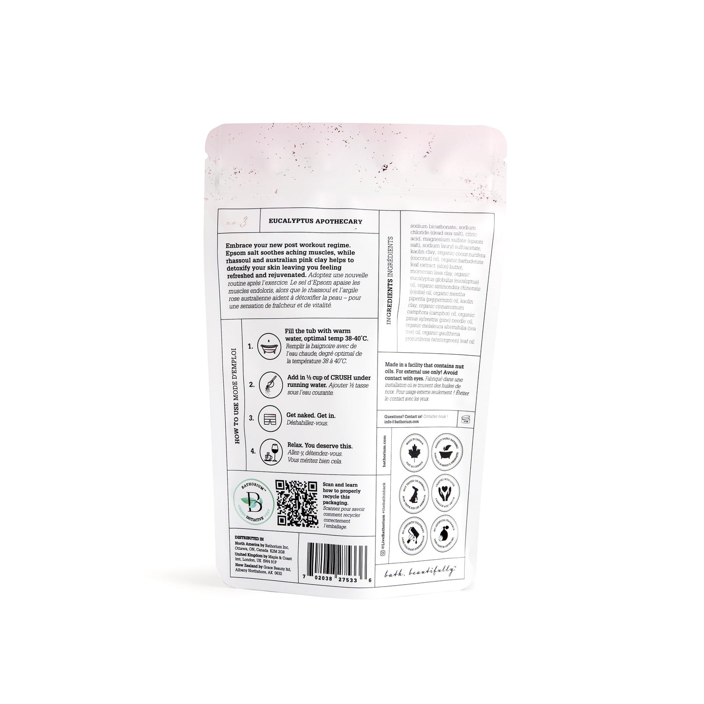 Bathorium Eucalyptus Apothecary Crush Bath Soak, 21 oz