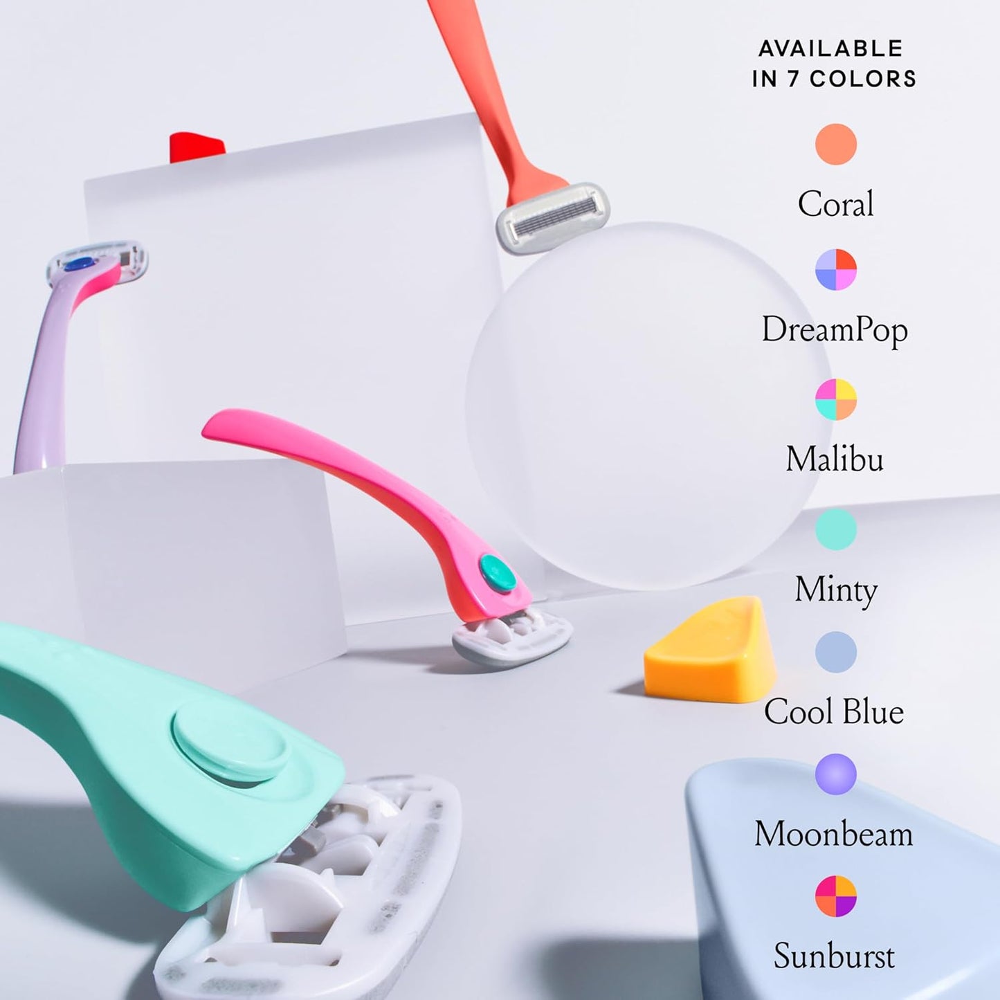 Billie Women's Razor Shave Kit - 5-Blade Razors + Magnetic Holder | Malibu Color