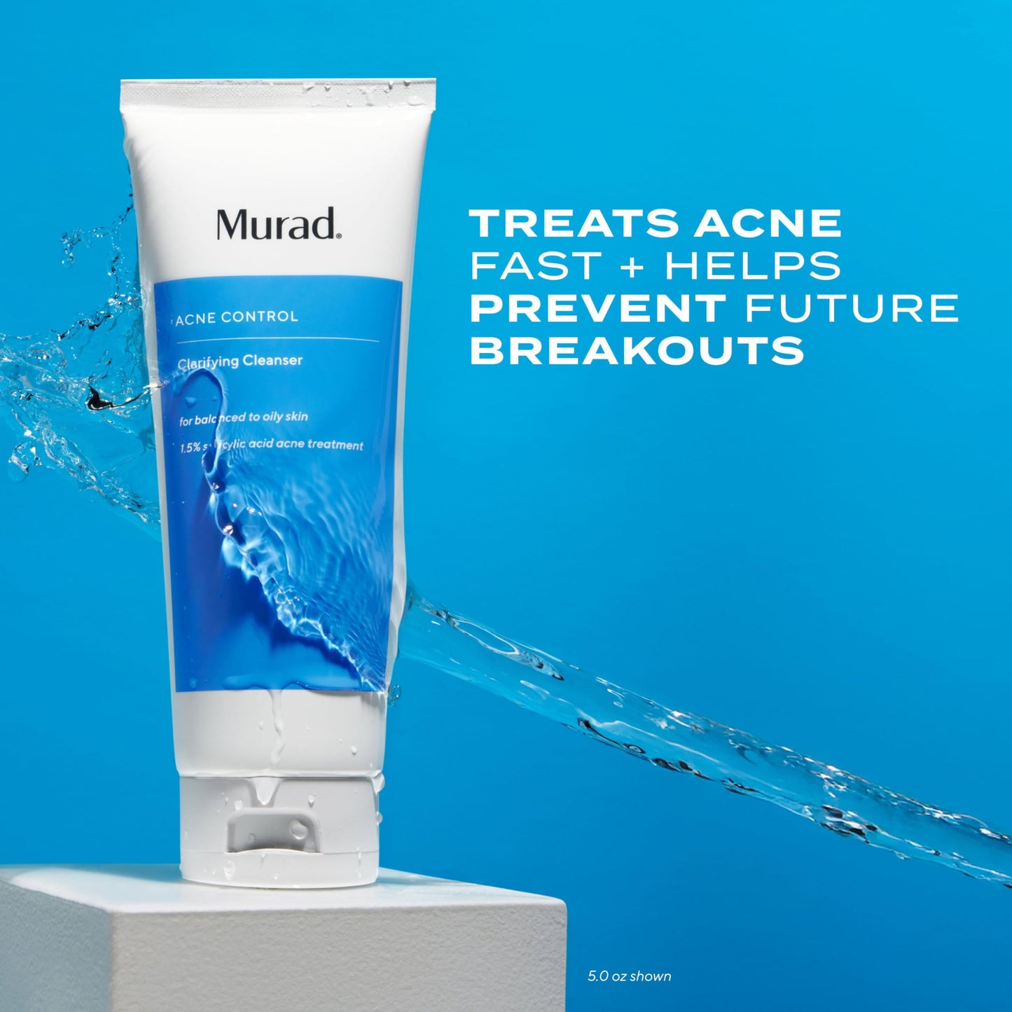 Murad Acne Control Clarifying Cleanser – Salicylic Acid & Green Tea Formula for Acne, Deep Pore Cleansing, Oil Control & Breakout Prevention for Clear, Balanced, Healthy-Looking Skin – 2 Fl Oz