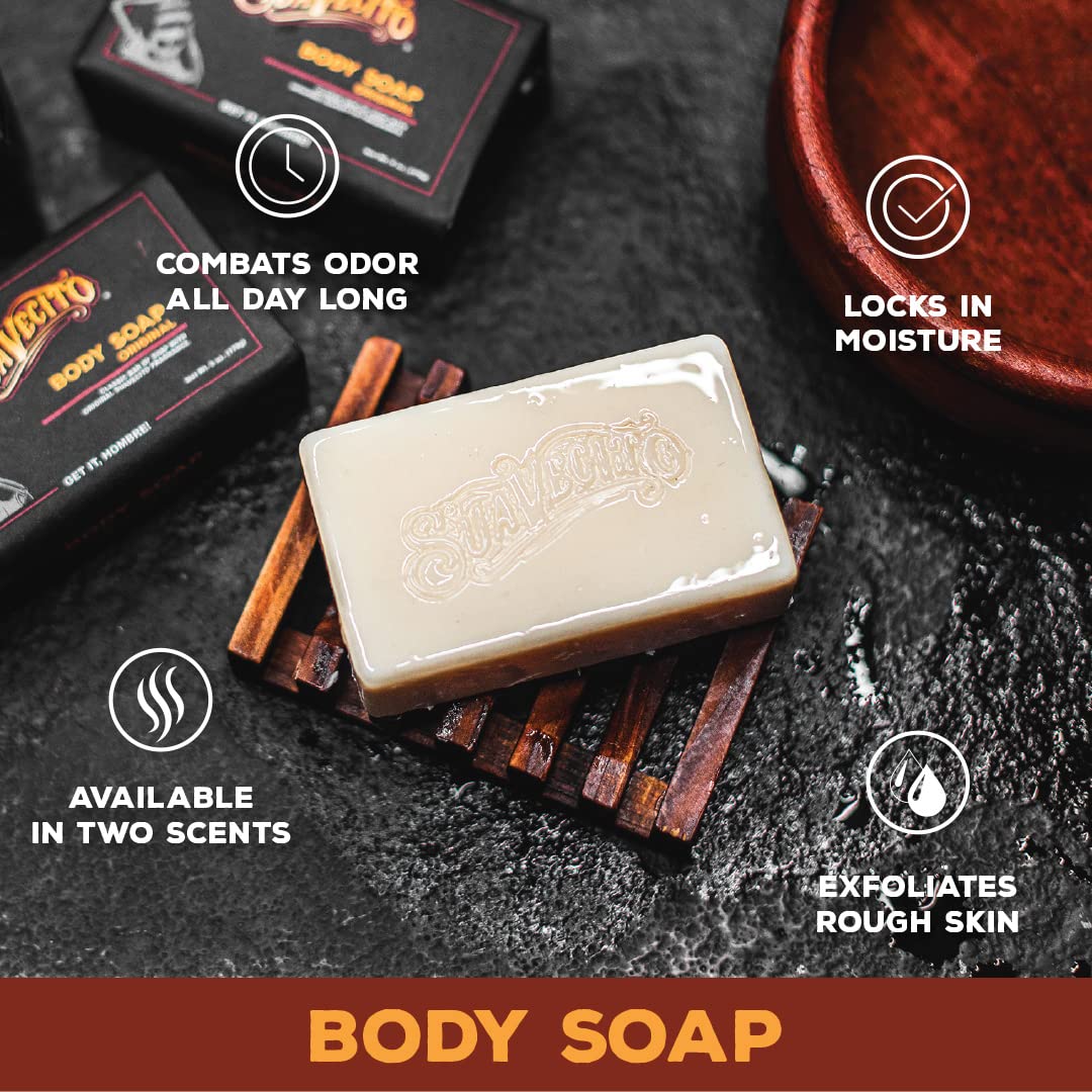 Suavecito Body & Hand Soap Bars - Moisturizing Original Fragrance | 6 oz, 3-Pack