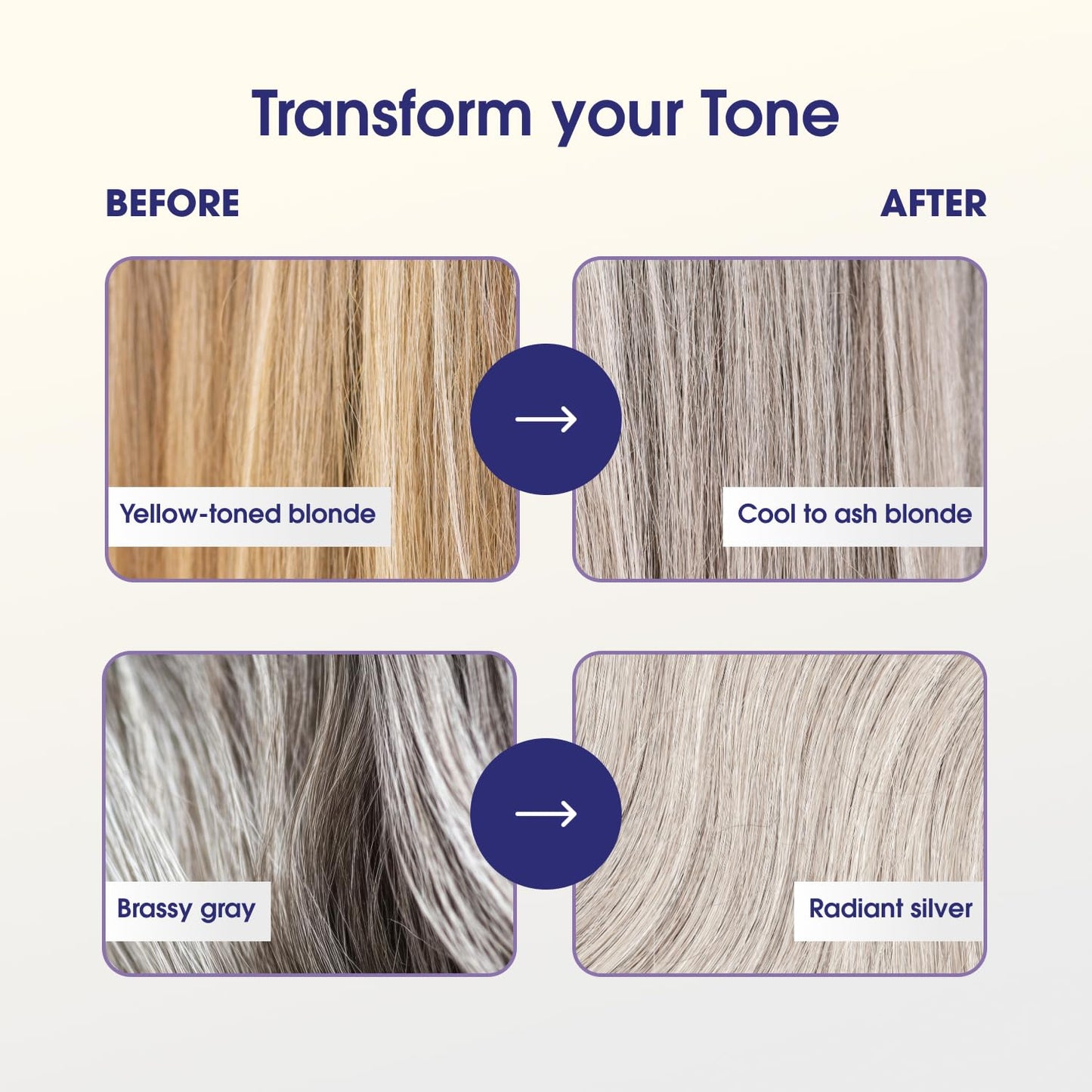 One 'N Only Shiny Silver Color Enhancing Conditioner for Women - Purple Conditioner to Neutralize Yellow & Brassy Tones - Restores Shine & Moisture for White, Gray, Blonde & Highlighted Hair (12 oz)