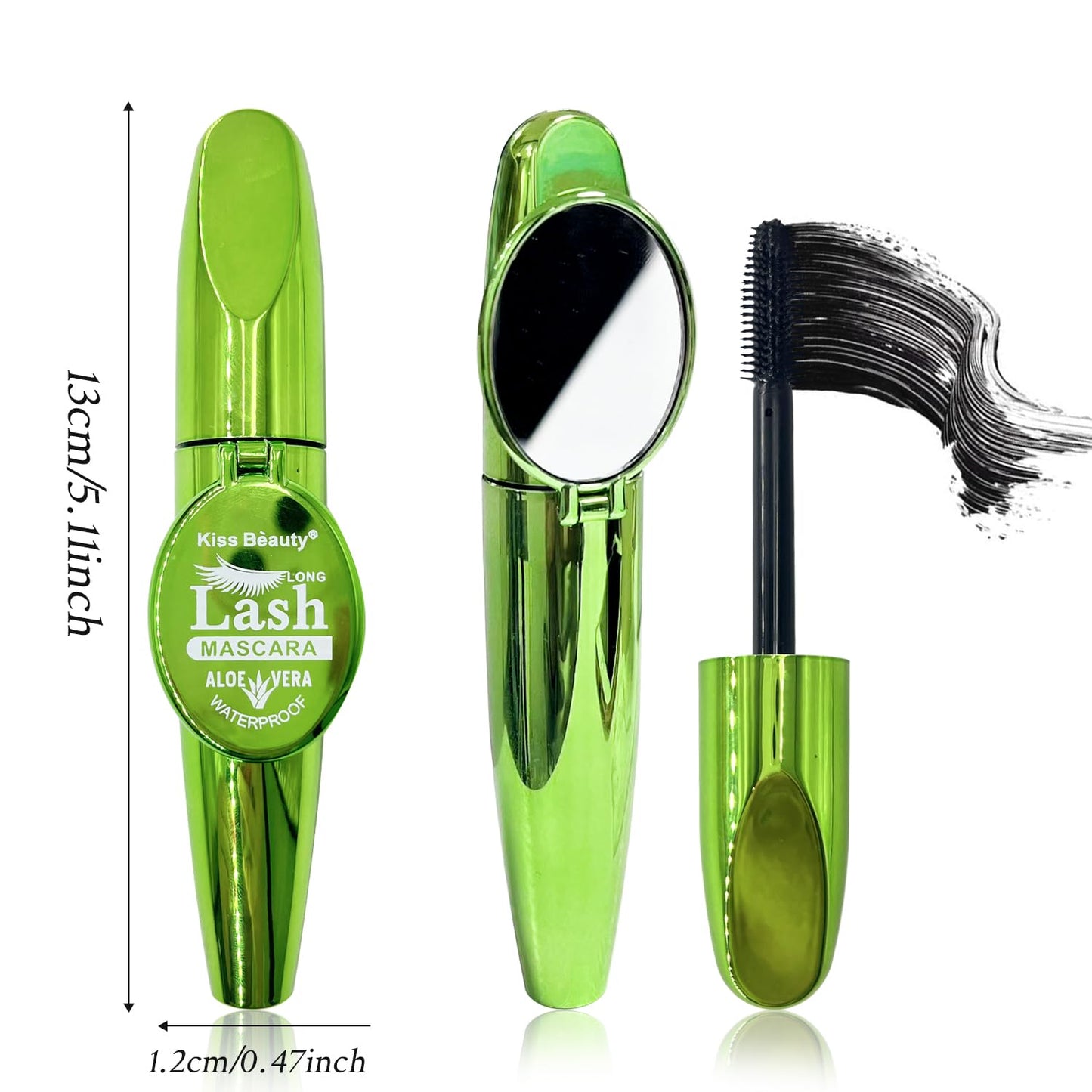 Black Natural Eye Makeup Lash Mascara,Sculpts Brows, Defines Lashes, Primer & Top Coat, containing aloe ingredients,Cruelty-Free & Vegan - Black,1count