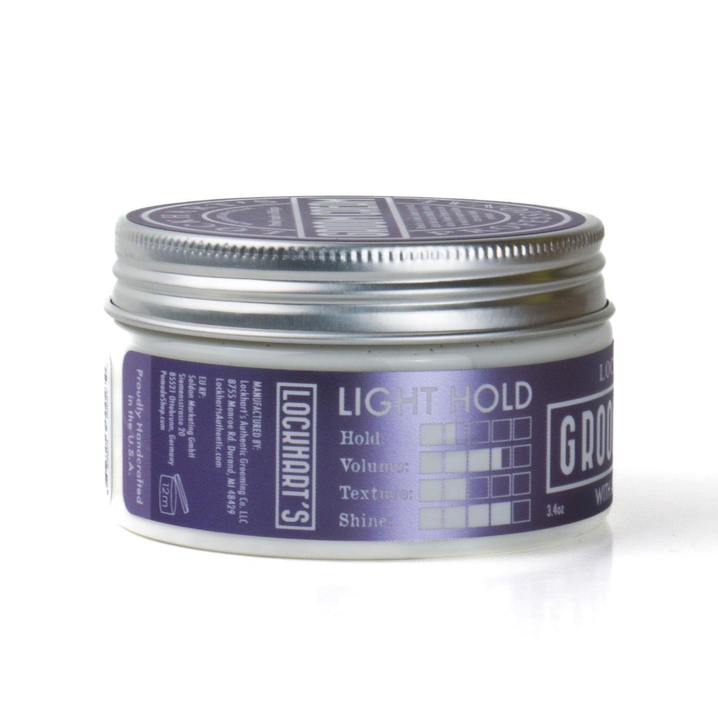 Lockhart’s Professional Groom Cream – Multi-Use Hair, Beard & Skin Cream – Light Hold, Natural/High Shine – Degreases Pomade Buildup, Conditions, Styles, Softens – Tangerine Bergamot Scent – 3.4 oz