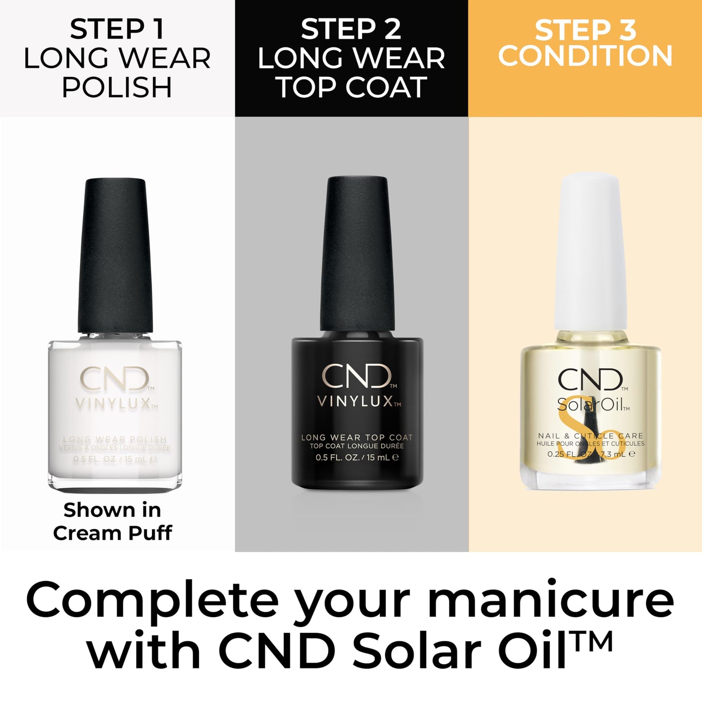 CND Vinylux Longwear White Nail Polish, White Button Down, 0.5 fl oz