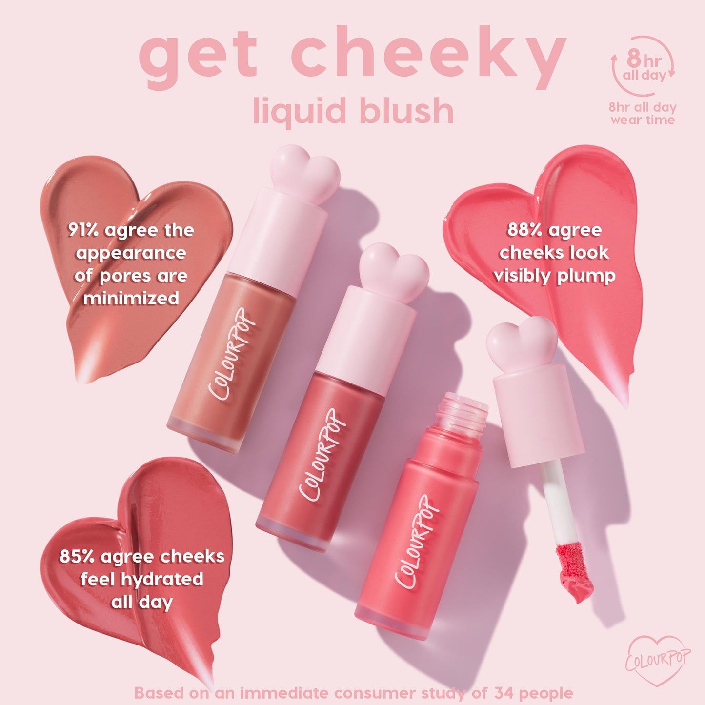 ColourPop Weightless Liquid Blush - Hydrating, Liquid Blush for Cheeks - Glowy Summer Makeup with Hyaluronic Acid for a Healthy Glow - Designed with a Doe Foot Applicator - Royal Flush (0.30 oz)