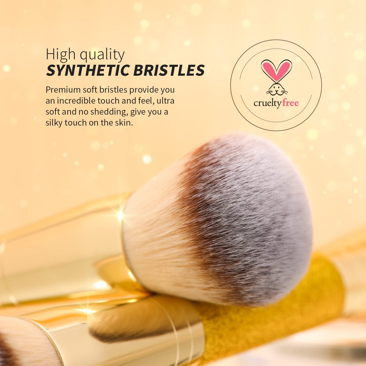 DUcare Makeup Brushes Duo End Foundation Powder Buffer Contour Concealer Brush Synthetic Cosmetic Tools