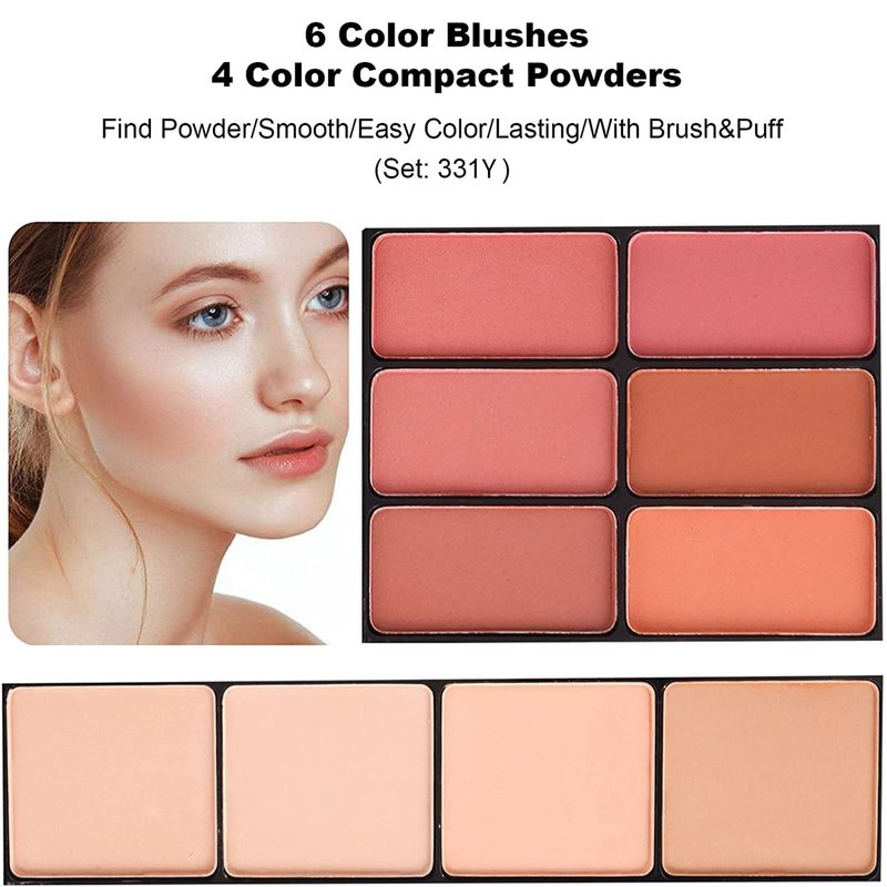 MISS ROSE 190 Colors Cosmetic Make up Piano Box Set,Combination with Eyeshadow /Facial Blusher /Eyebrow Powder /Eyeliner Pencil /Mirror,All-in-1 Makeup Gift Set (Color B)