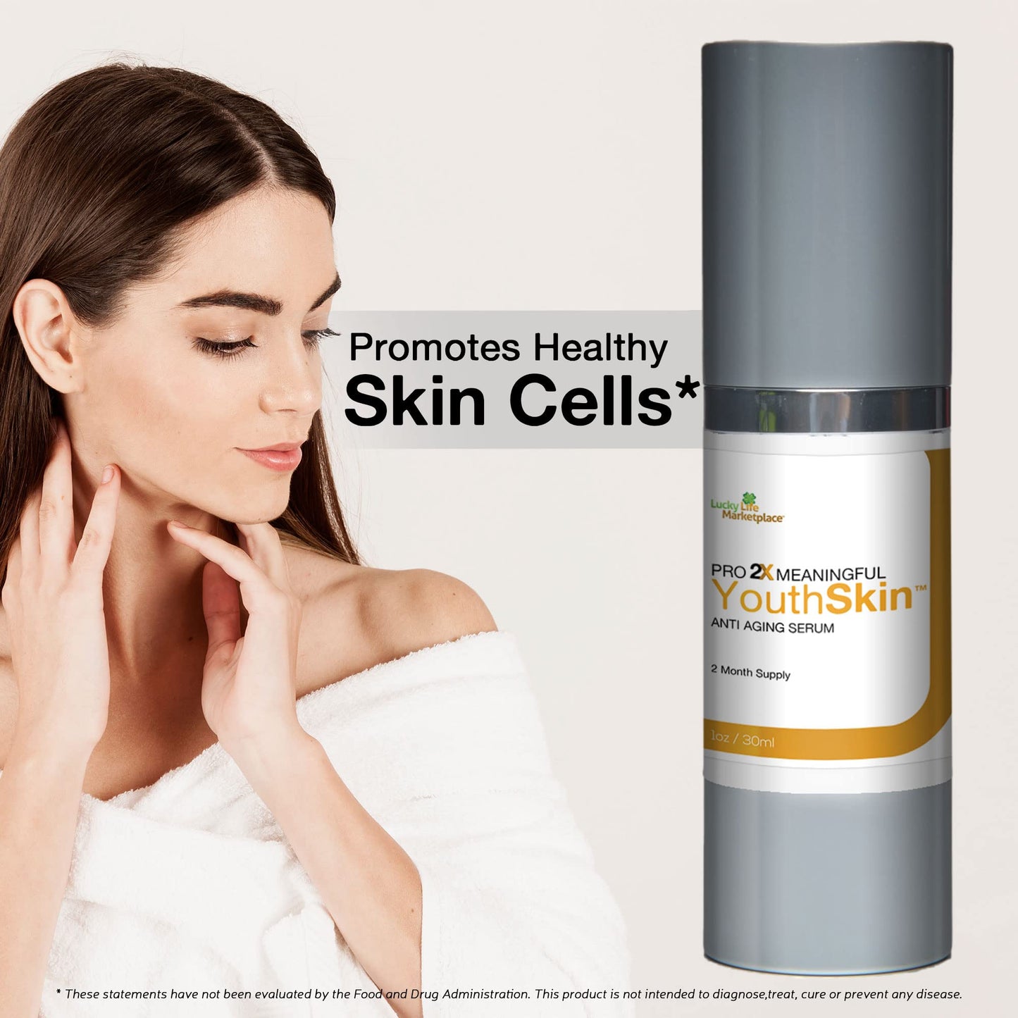 Pro 2x Meaningful Youth Skin Serum - Anti Aging Serum - 2 Month Supply - Gentle Exfoliating Lactic Acid Serum with Chamomile - Improve Skin Tone, Wrinkles, Pigmentation, Dark Spots - Help Soften Skin