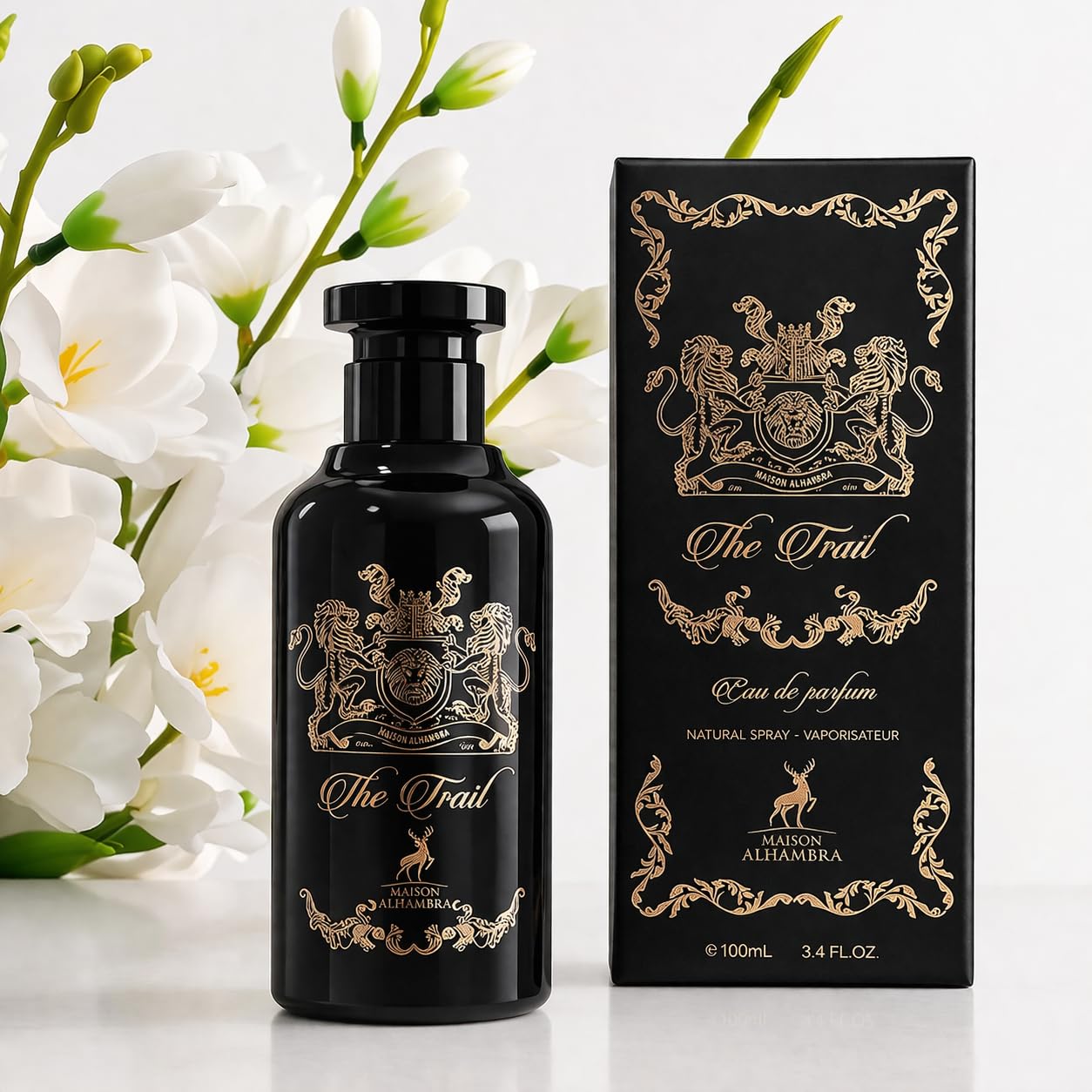 Maison Alhambra The Trail – Smoky, Woody, Aromatic – Eau de Parfum Spray Long-Lasting Fragrance for Unisex, 3.4 Ounce / 100 ml