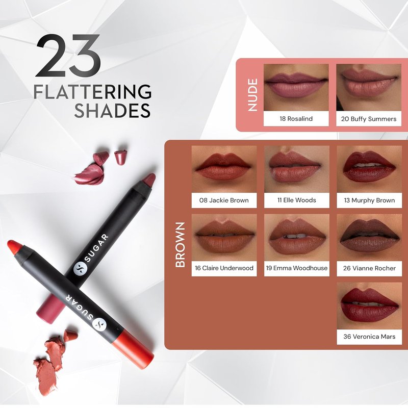 SUGAR Cosmetics Matte Crayon Lipstick - Long-Lasting 8+ Hours | 2.8g in Buffy Summers Shade