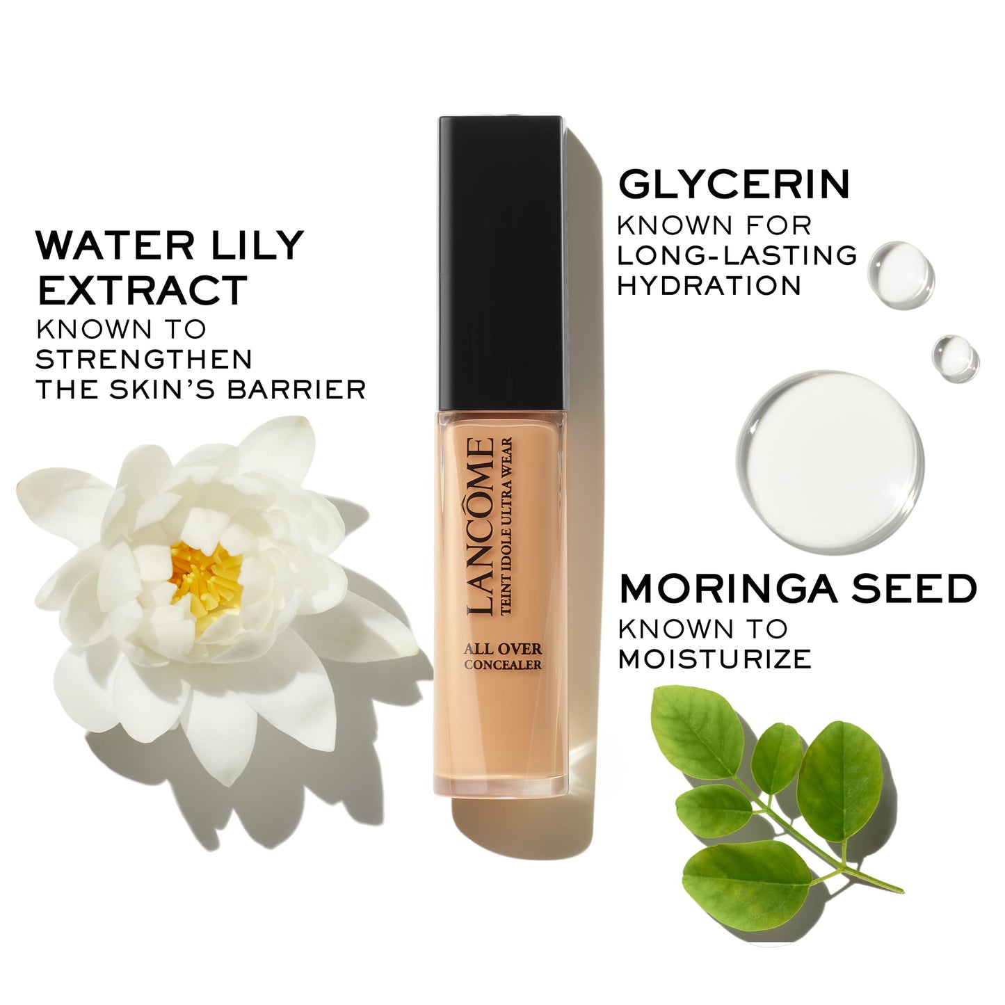 Lancôme Teint Idole Ultra Wear All Over Full Coverage Concealer - Natural Matte Finish & Lightweight Under Eye Concealer - Up To 24H Wear - 110 Ivoire Cool