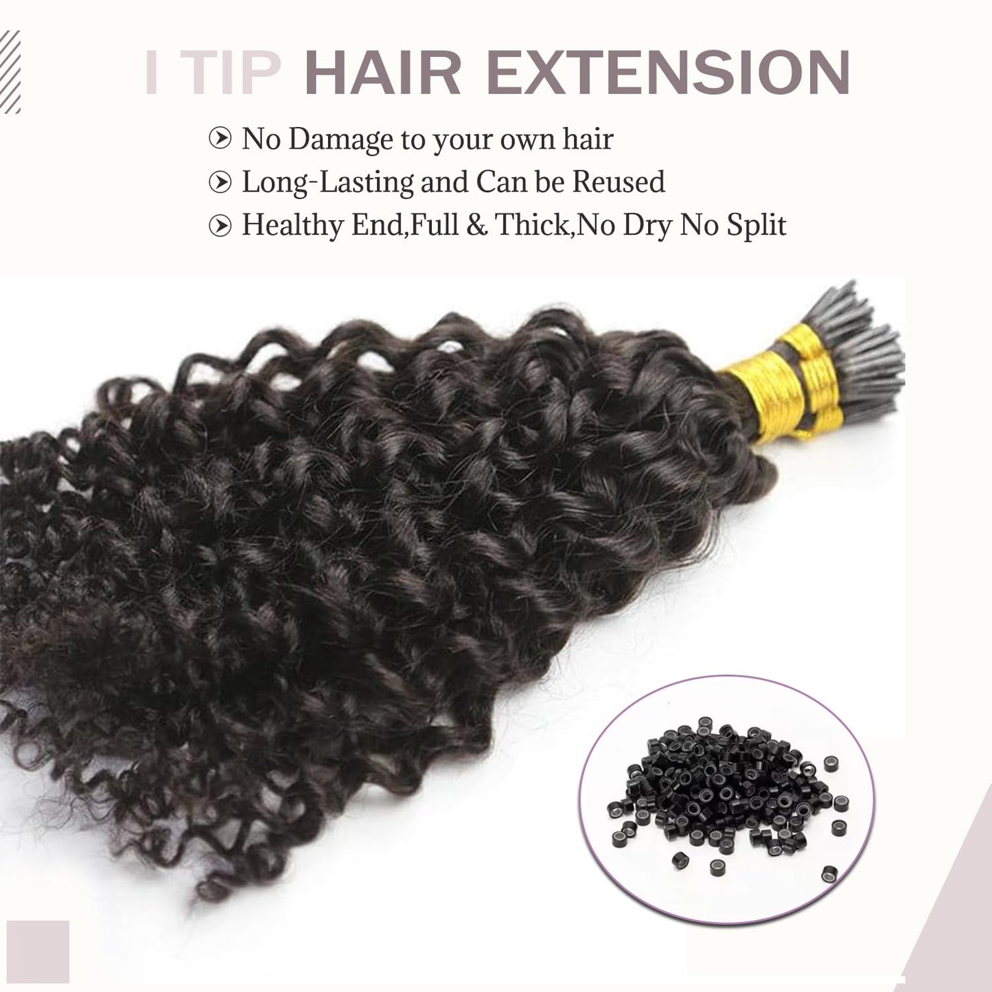 I Tip Hair Extension Human Hair 22 Inch Pre Bonded Real Hair Extensions Natural Black I Tip Cold Fusion Stick In Remy Keratin Itip Hairs Extension Invisible Microlink 50g/50 Strands for Women