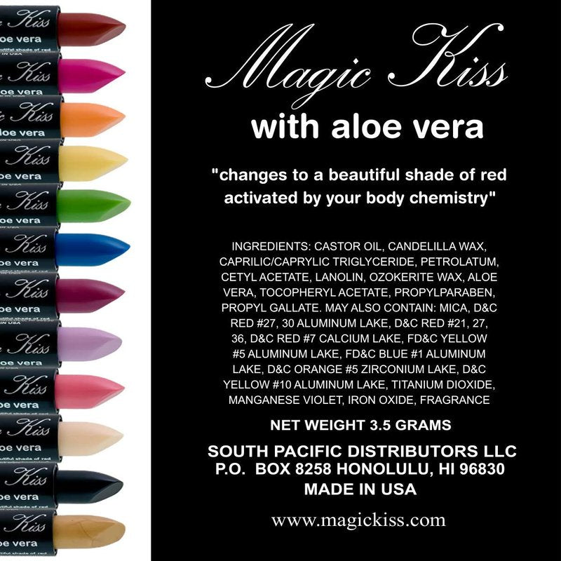 Color Changing Aloe Vera Lipstick Set - Pack of 12 | Made in USA - Vibrant Shades