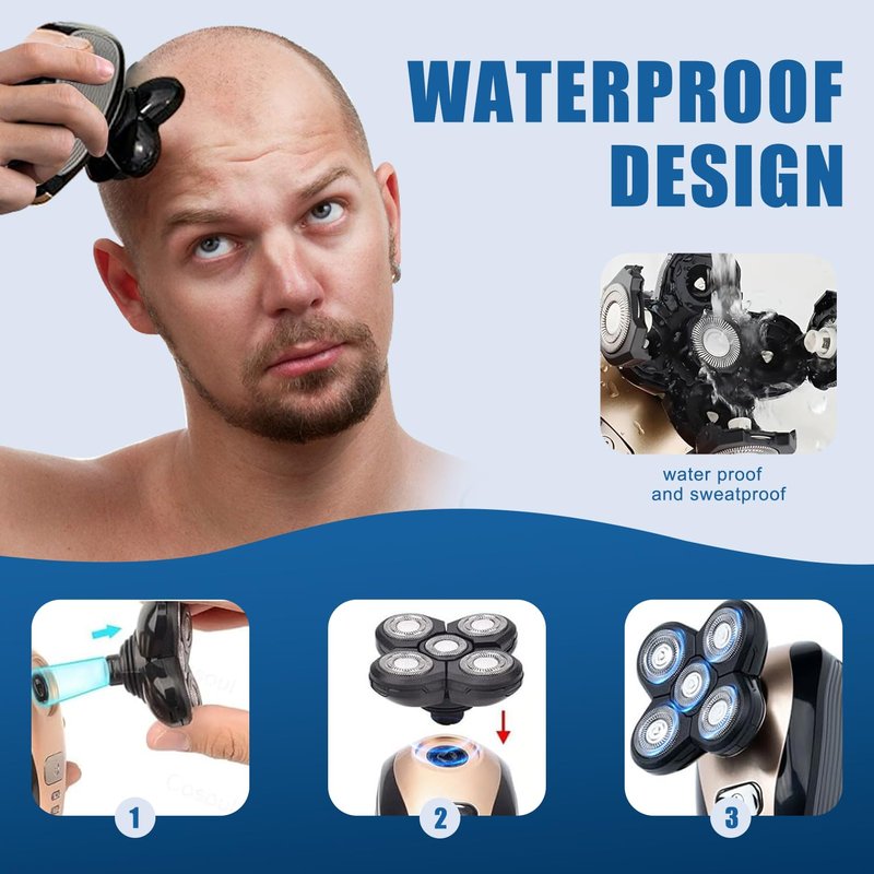 3 Pack Shaver Replacement Blades Compatible with Freedom Head Shaver,Head and Face Electric Razor Shaver Head