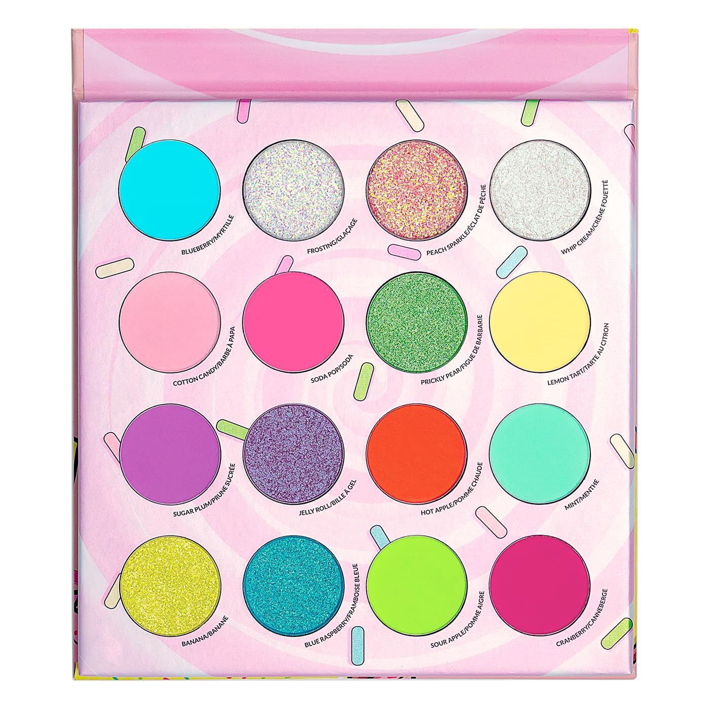 KimChiChic Beauty Donut Collection Eyeshadow Palette - 16 Matte, Pigment, & Glitter Shadows, Versatile for Day to Night Looks, Cruelty Free, Rainbow Sprinkles