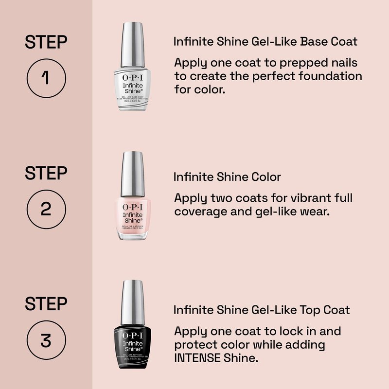 OPI Infinite Shine Sneak a Pink | Sheer Pastel Pink Shimmer Long Wear Gel Like Nail Polish | OPI'm Dreaming Collection