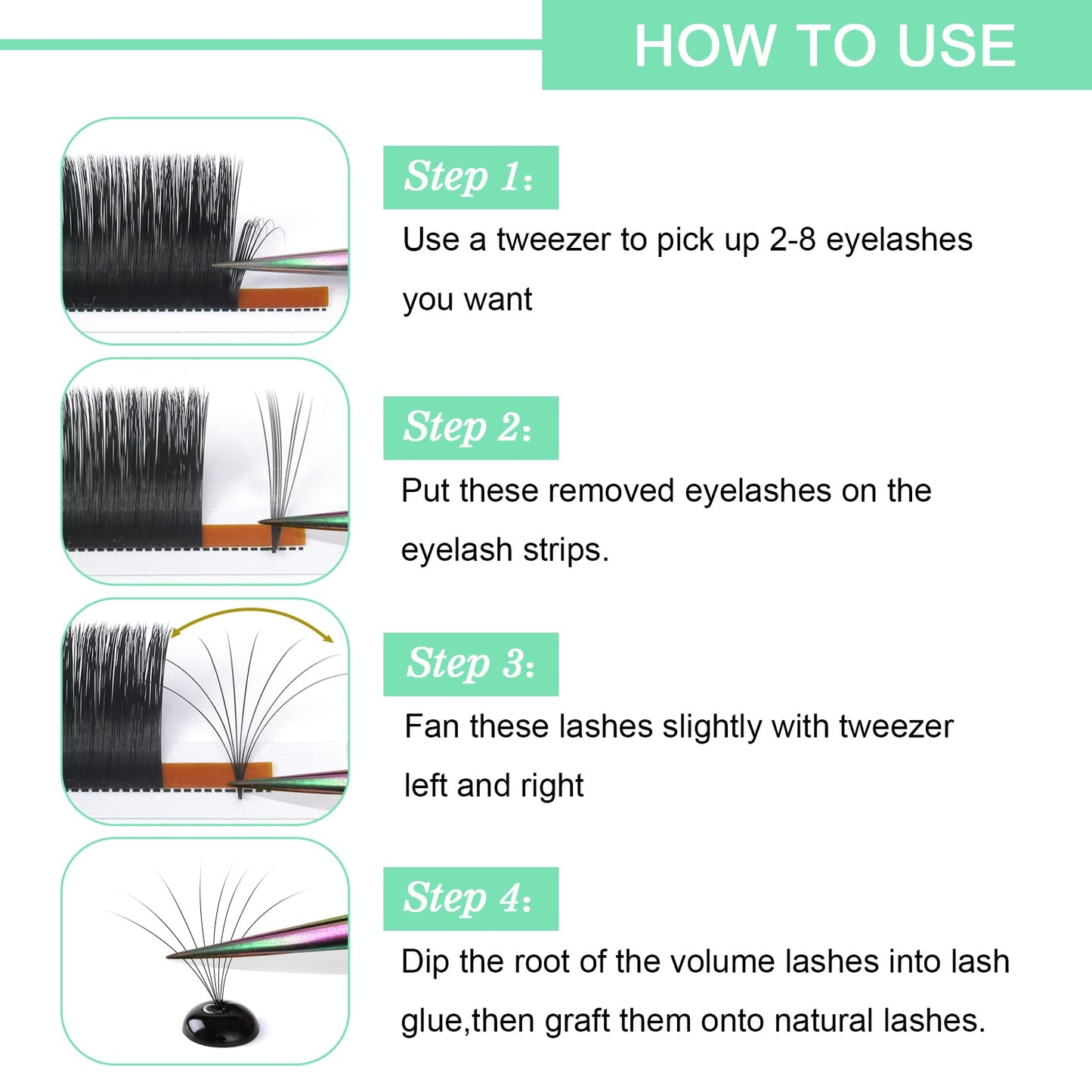 Easy Fan CC-0.03-16 Rapid Blooming Lashes 9-20mm Mega Volume C D Curl Flowering Lashes