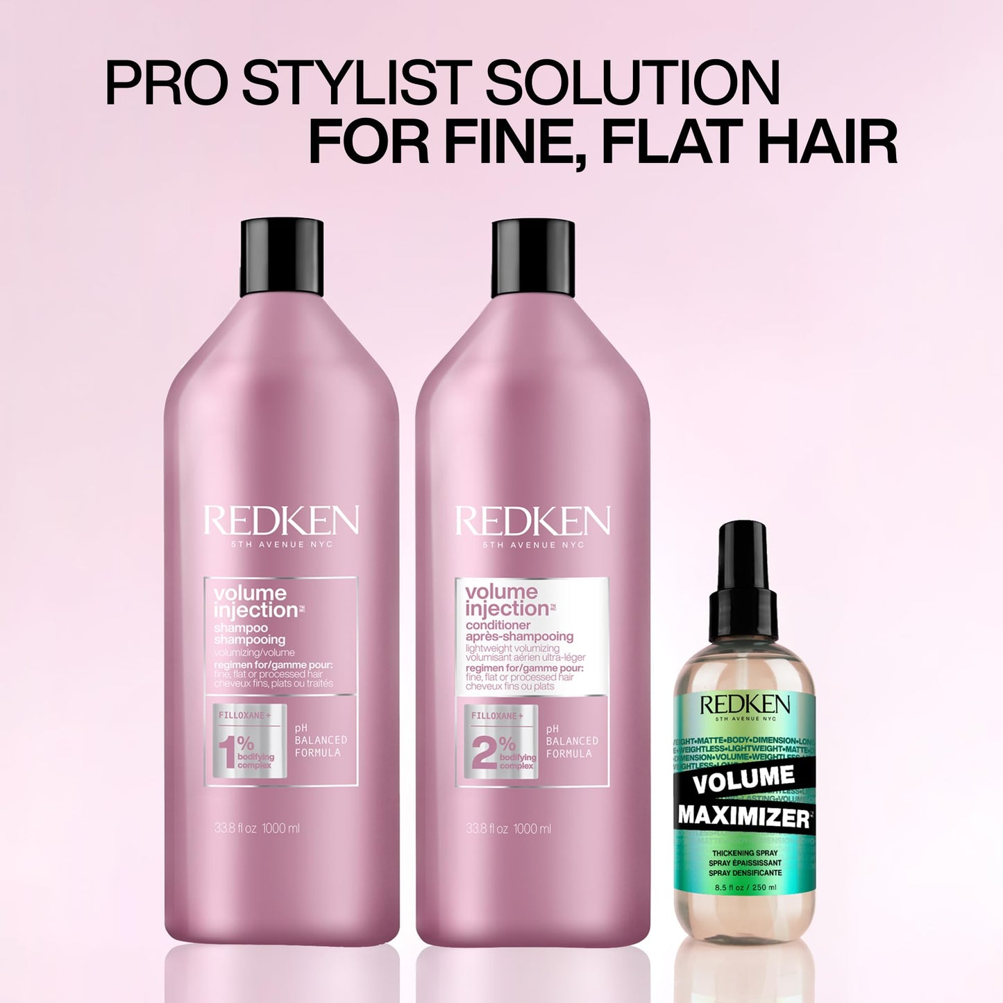 Redken Volume Injection Conditioner | Hair Volumizer For Fine Hair | Detangling and Volumizing | 33.8 Fl Oz
