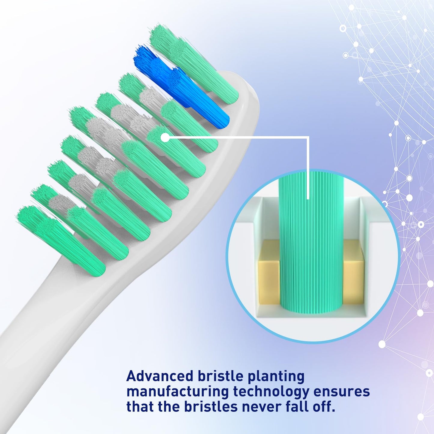 Replacement Brush Heads Compatible with Philips Sonicare Screw-on HX7022 HX7023 Essence E-Series Electric Toothbrush - Refills Heads for HX5610, 6 Packs