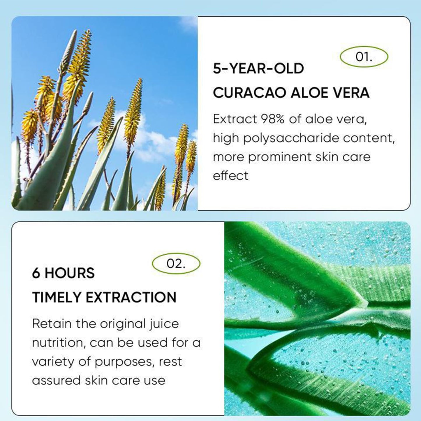 8Pcs Aloe Vera Skin Care Set - Face Care Kit With Cleanser, Mask, Toner, Serum, Lip Balm, Eye Cream, Moisturizer for Women Girls