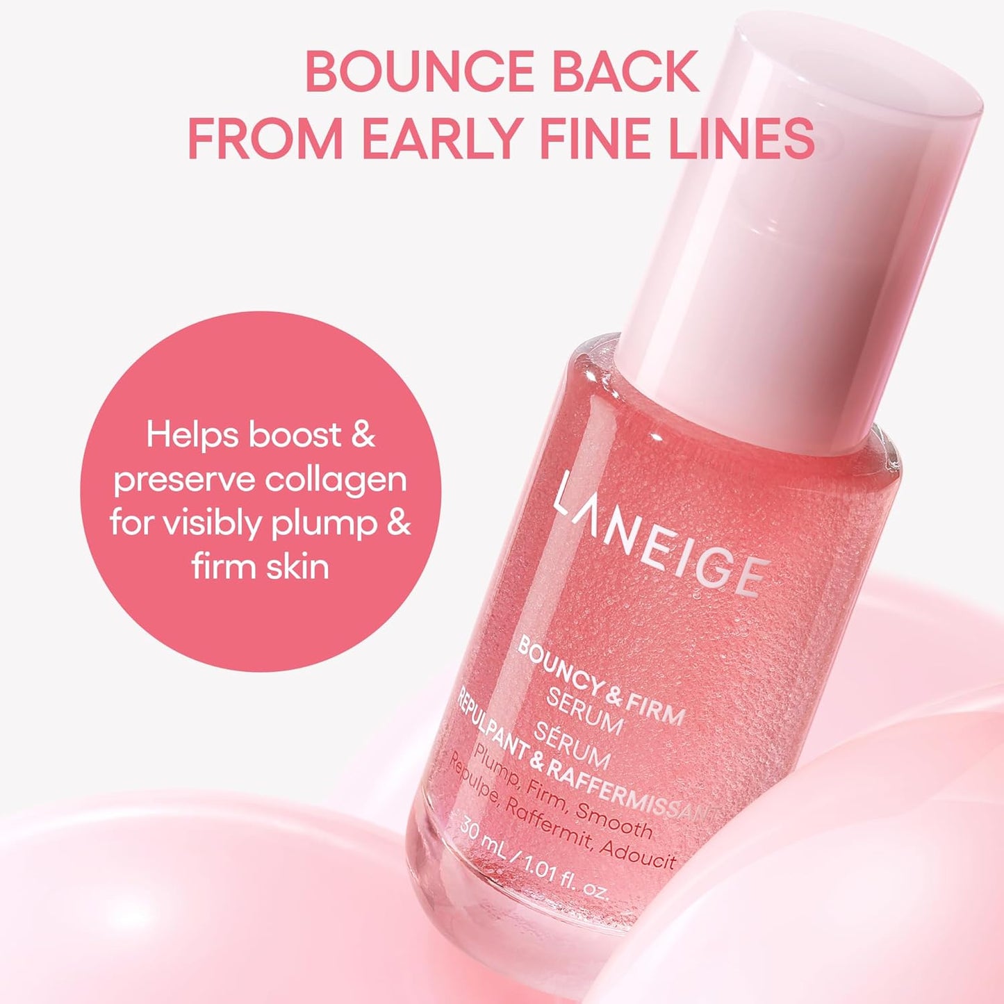**LANEIGE Bouncy & Firm Serum - Korean Collagen Serum with Peptides for Plumping & Hydrating Skin**