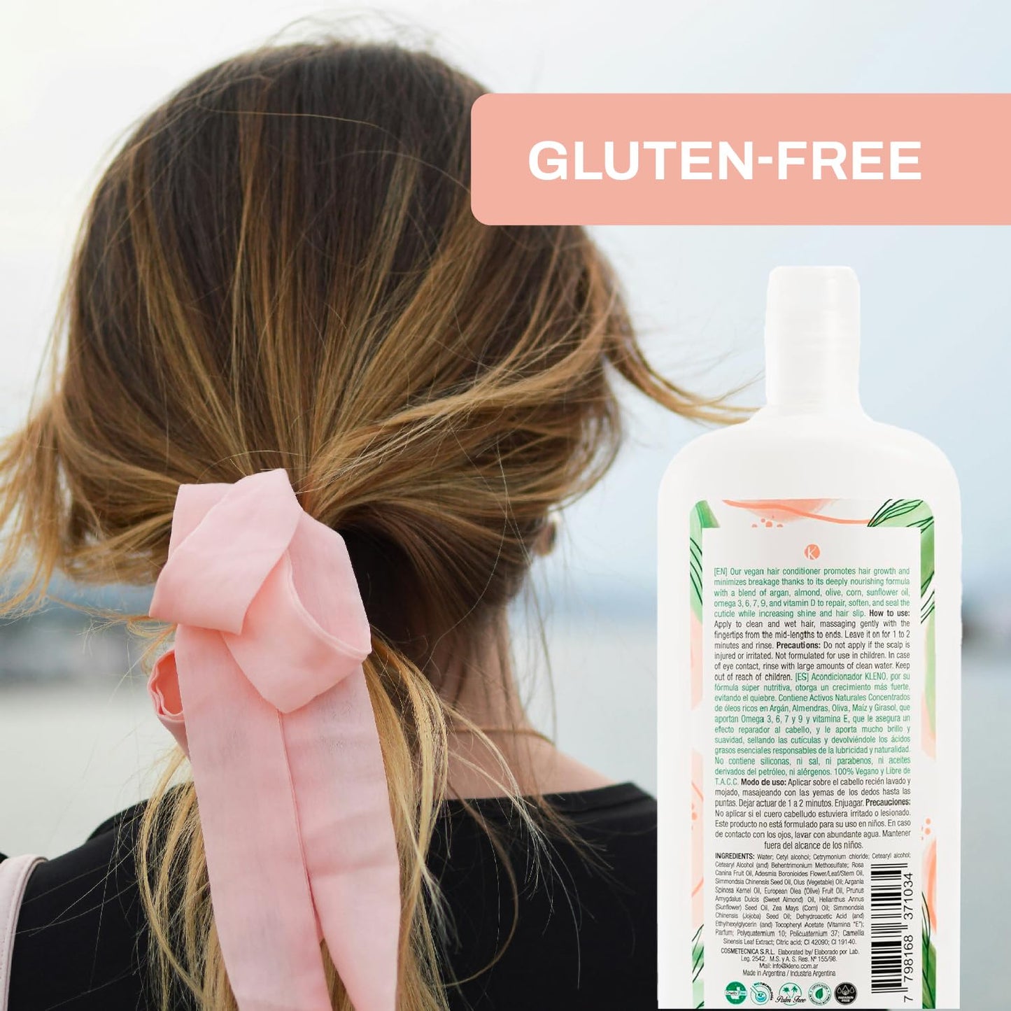 Biokleno Vegan Conditioner - Green Tea & Essential Oils Blend for Nourishment | 14.20 fl oz