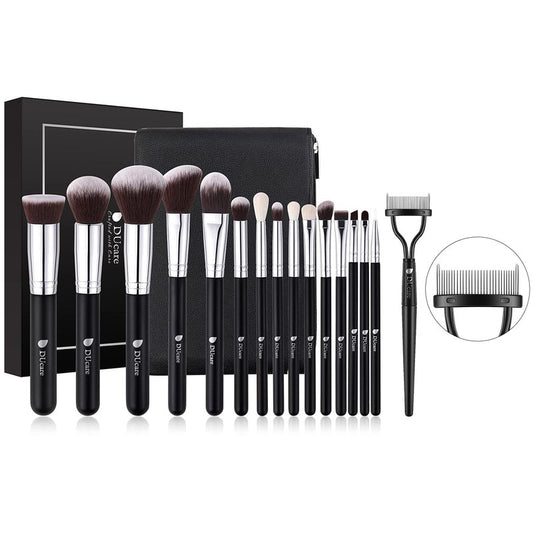 DUcare Makeup Brushes 15Pcs +Eyelash Comb