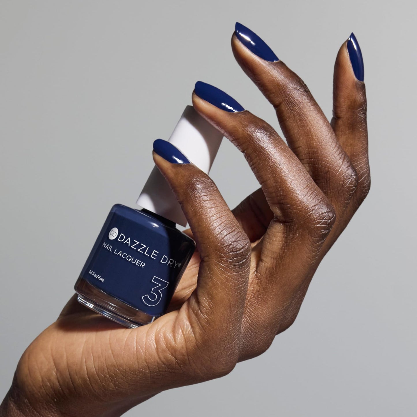 Dazzle Dry Nail Lacquer (Step 3) - Midnight Sky - A rich deep inky blue. Full coverage cream. (0.5 fl oz)