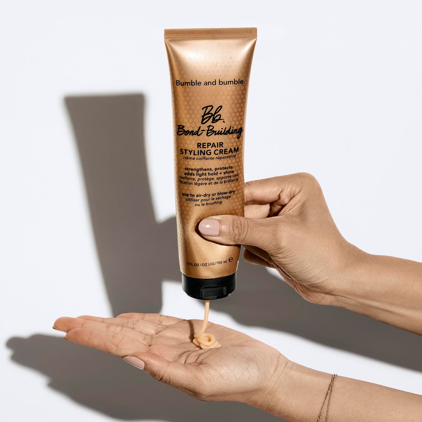 Bumble and bumble. Bond-Building Hair Repair Styling Cream | Makes Hair 3x Stronger Instantly | Prevents Split Ends | Heat Protectant | For All Damaged Types, 5 Fl Oz