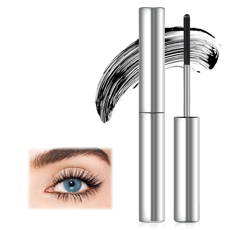 Black Curling Iron Mascara - Lash-Lifting & Volumizing, Smudge-Proof, Long-Lasting Eyelash Makeup | Perfect for Dramatic Lashes