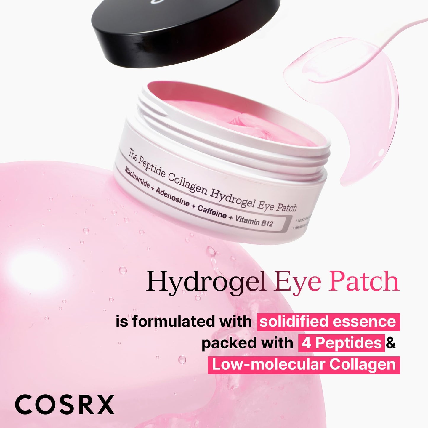 COSRX Advanced Snail Mucin Hydrogel Eye Patch + Peptide Collagen Hydrogel Eye Patch, Korean Skin Care