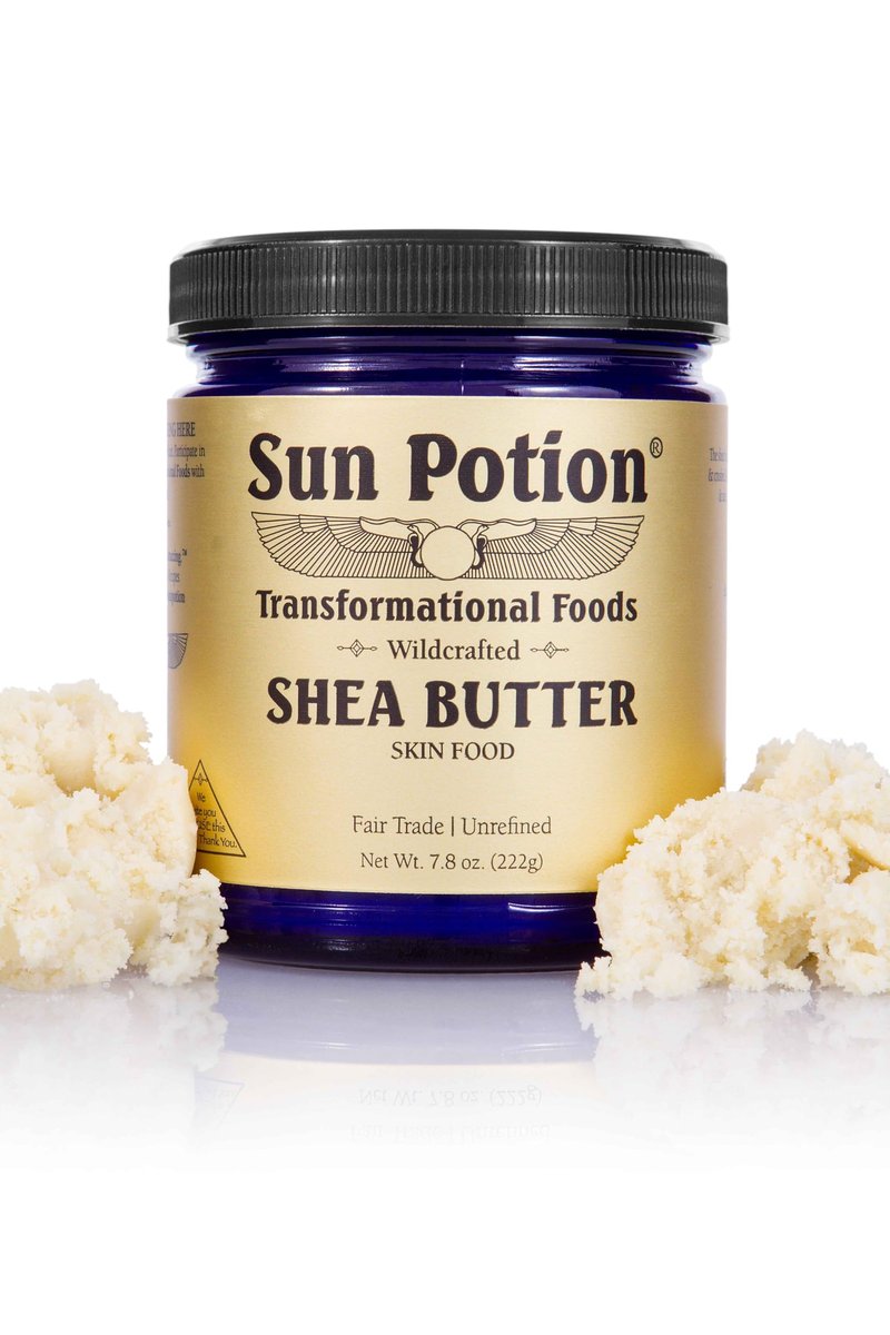 Sun Potion Unrefined Shea Butter Raw | 100% Pure Wildcrafted African Shea Nut Butter | Natural Moisturizer for Skin & Body | Non-GMO | No Added Fragrances | Chemical Free | 222g