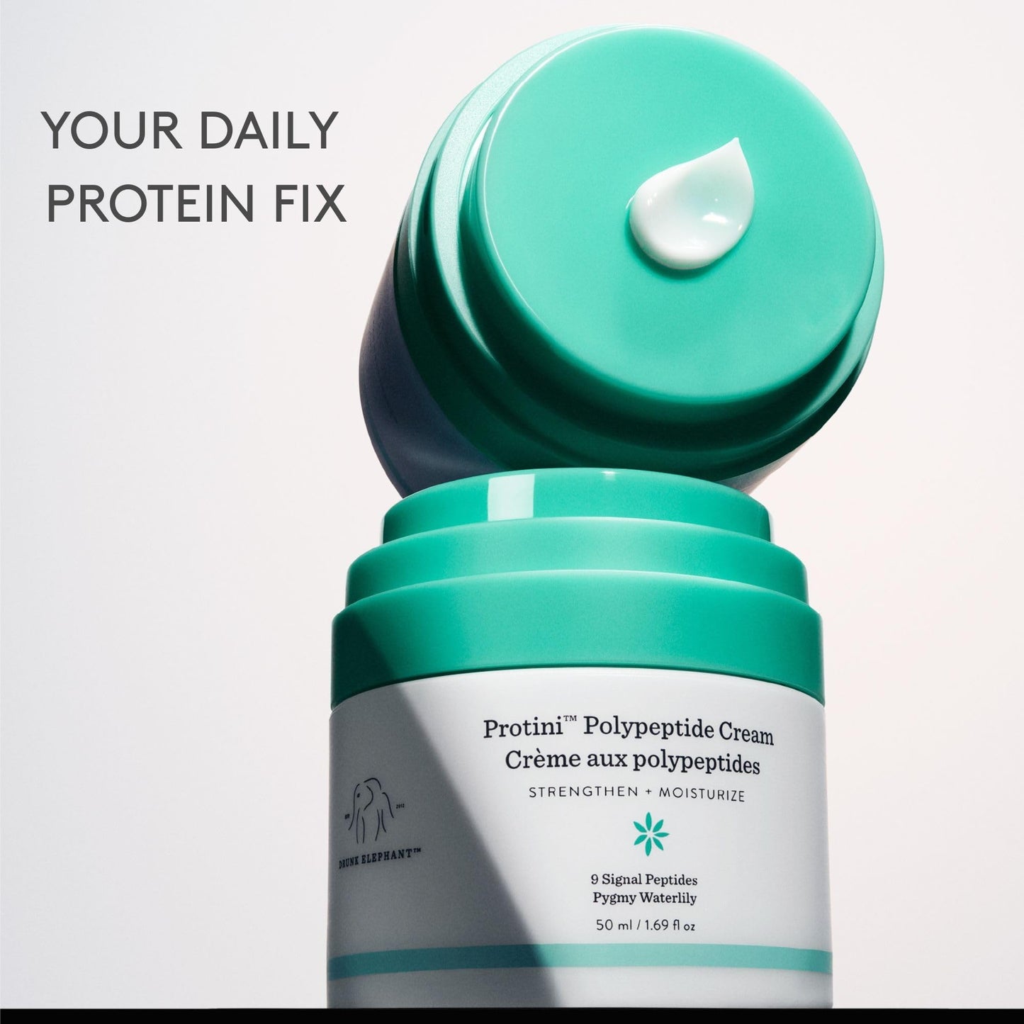 Drunk Elephant Protini Polypeptide Cream - 50 ml/1.69 fl oz - Firming Moisturizer - Clean Clinical Skincare - Cruelty-Free - Dermatologist-Tested - Includes B-Goldi Deluxe Sample (3 ml/ .10 fl oz)