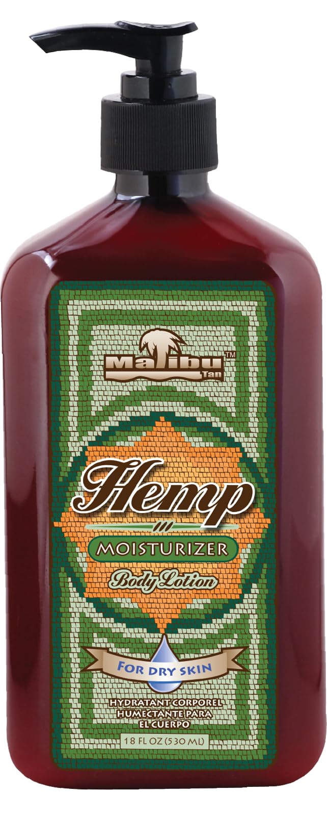 Malibu Tan Body Lotion for Dry Skin Hemp Moisturizer, 18 fl oz - 2-