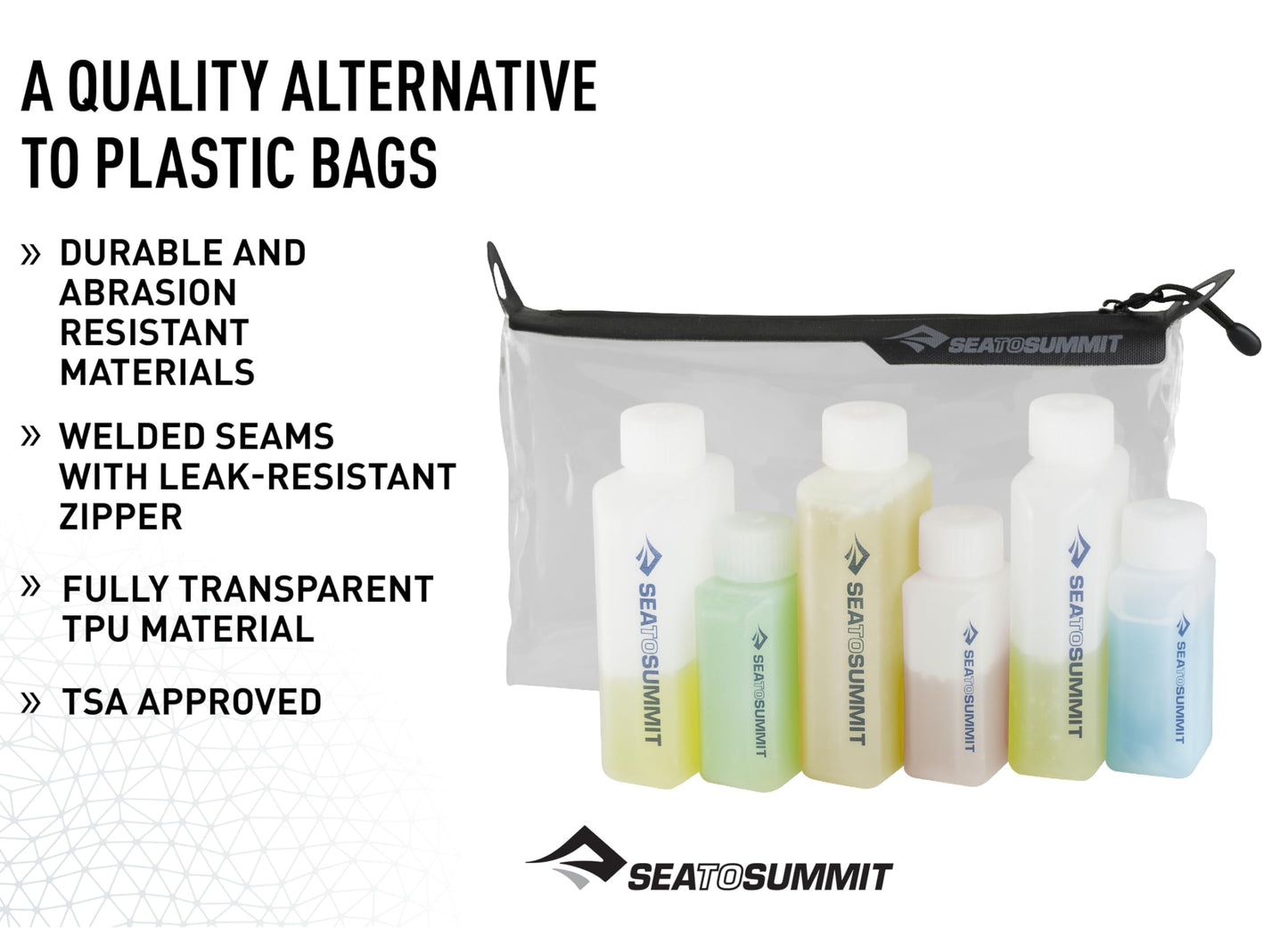 Sea to Summit Travel System: Clear Zip Pouch with TSA-Approved Travel Bottles and Airlite Towel