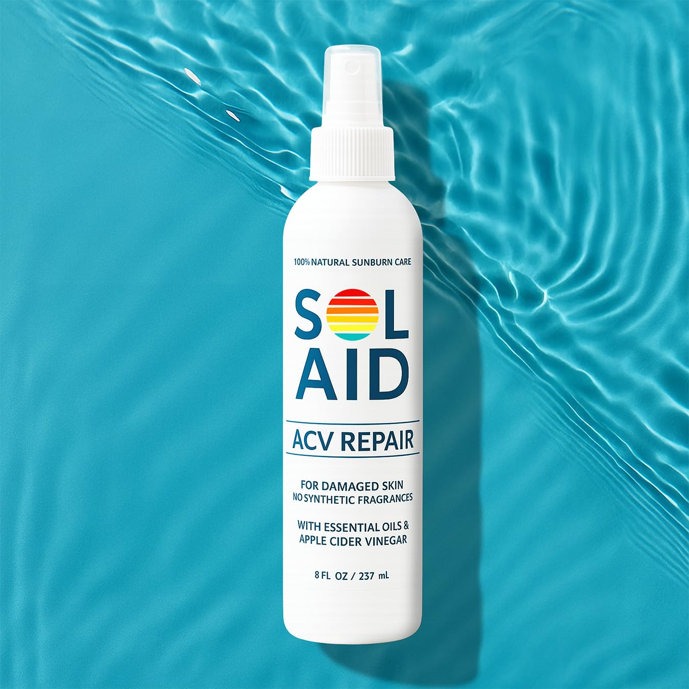Sol Aid After Sun Nourishing Mist - 100% Natural ACV Repair Spray | 8 Fl Oz